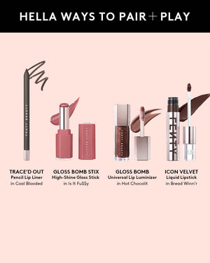 Trace'd Out Longwear Waterproof Pencil Lip Liner — Coal Blooded