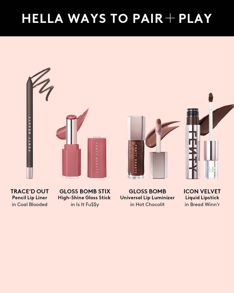 Trace'd Out Longwear Waterproof Pencil Lip Liner — Coal Blooded