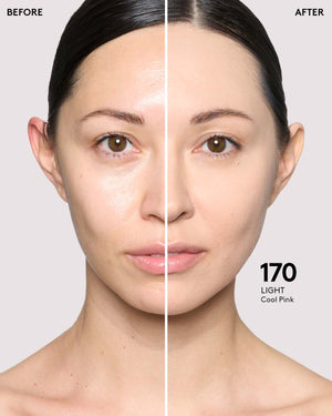 before + after imagery for shade 170 in pro filt'r soft matte longwear foundation