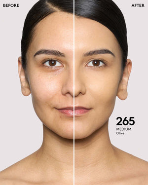 before + after imagery for shade 265 in pro filt'r soft matte longwear foundation
