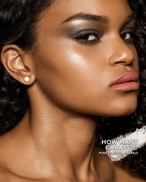 medium skin toned model wearing diamond bomb all over diamond veil in shade how many carats?!?