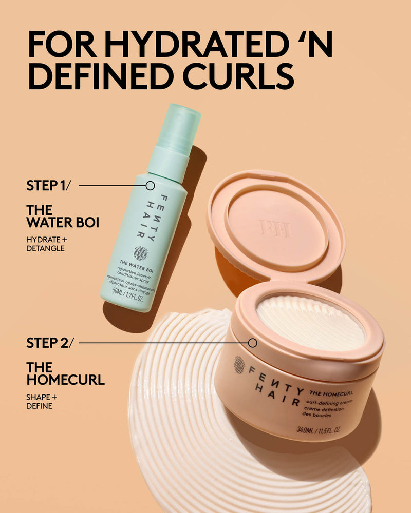 The Bounce Besties Mini Leave-In Conditioner Spray + Full Size Curl-Defining Cream