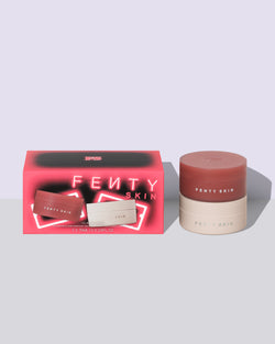 Fenty Skin product with packaging on a light gray background Fenty Skin product with packaging on a light gray background