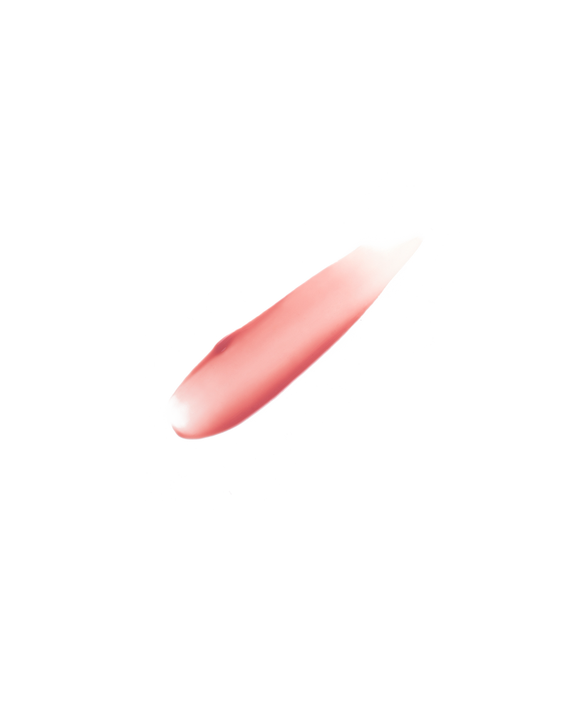 Smear of Pro Kiss'r Luscious Lip Balm in shade Pinch Me on white background.