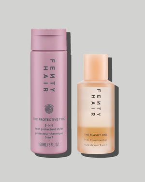Heat Stylers Bundle: The Protective Type Heat Protectant Styling Cream + The Flashy One Hair Treatment Oil