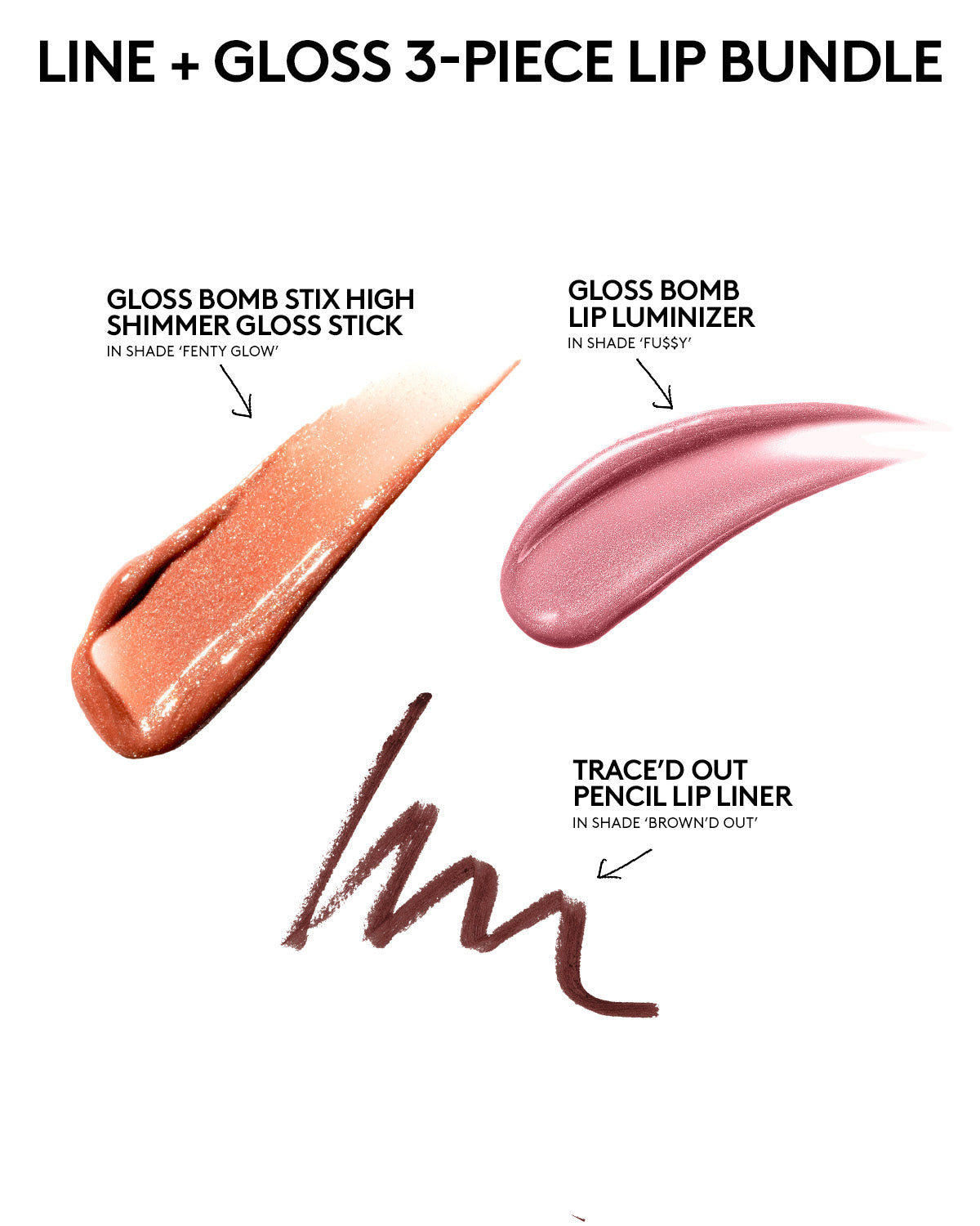 Line + Gloss 3-Piece Lip Bundle | Fenty Beauty