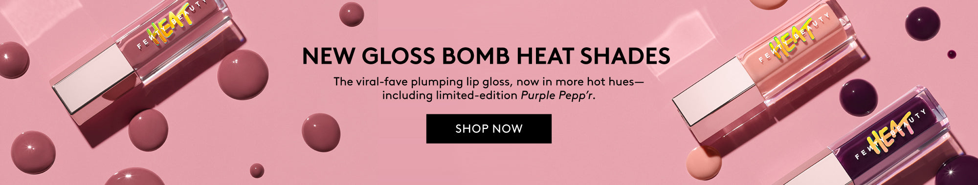 gloss bomb heat - candy lava, purple pepp'r, riri heat