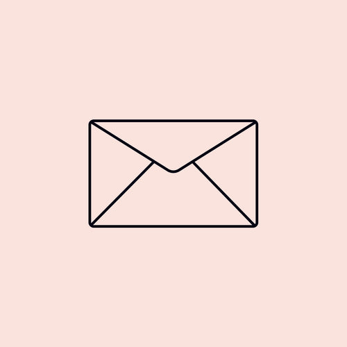 envelope on pink background