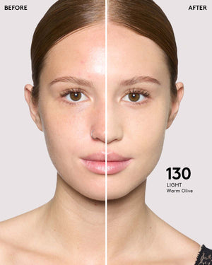 before + after imagery for shade 130 in pro filt'r soft matte longwear foundation