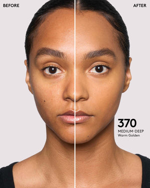 before + after imagery for shade 370 in pro filt'r soft matte longwear foundation