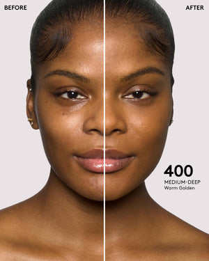 before + after imagery for shade 400 in pro filt'r soft matte longwear foundation