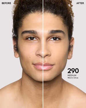 before + after imagery for shade 290 in pro filt'r soft matte longwear foundation