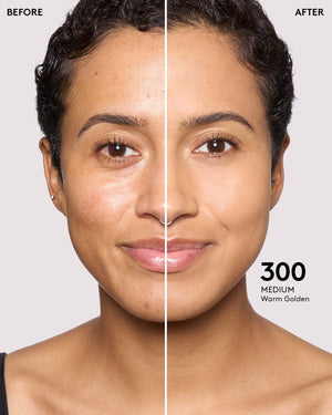 before + after imagery for shade 300 in pro filt'r soft matte longwear foundation