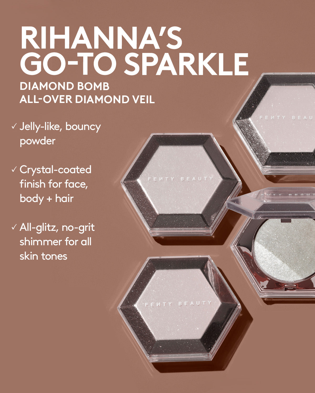 FENTY BEAUTY ハイライター Diamond Bomb All-Over Highlighter | Fenty Beauty
