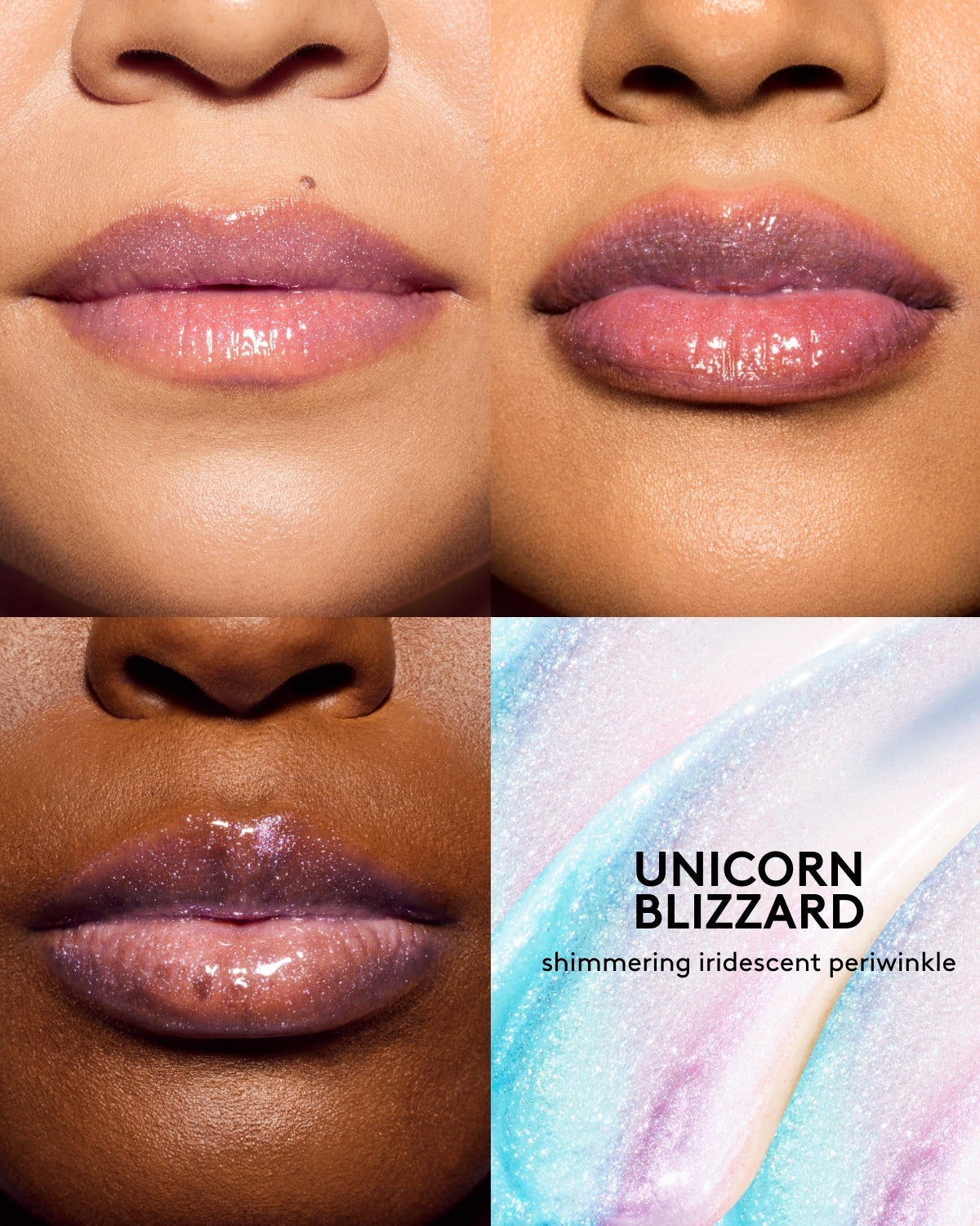 フェントン★パフュームボトル★オーバーレイ★メロン型★ミルクガラス★ベビーブルー Gloss Bomb Stackz Layered Lip Luminizer — Unicorn Blizzard