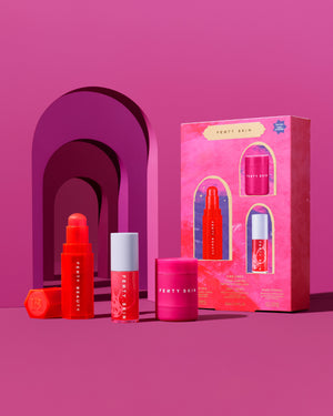 Pink Links Lip Care + Cheek Trip Set
