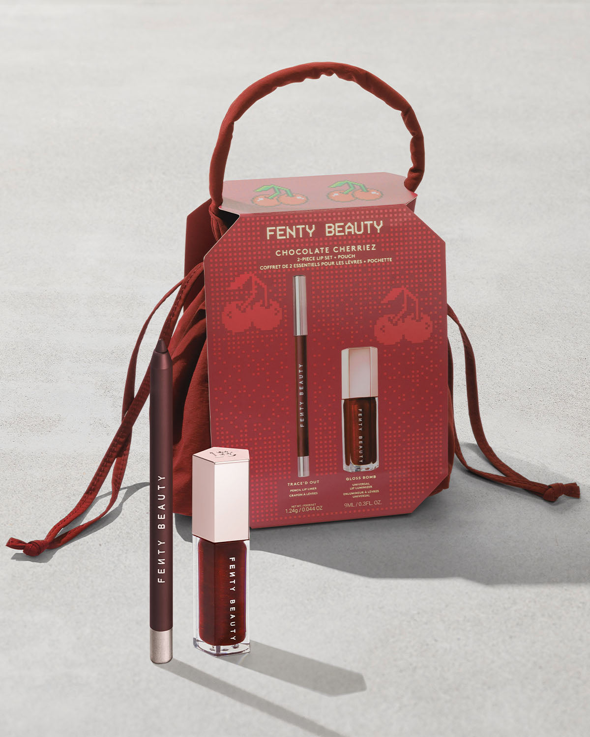 Chocolate Cherriez 2-Piece Lip Set + Pouch