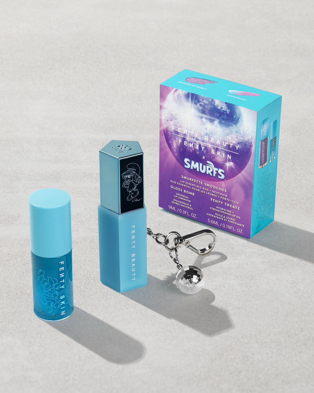 リップケア FENTY BEAUTY x SMURFS Smurfette Smooches Smurfette Smooches Lip Essentials Duo + Keychain | Fenty Beauty