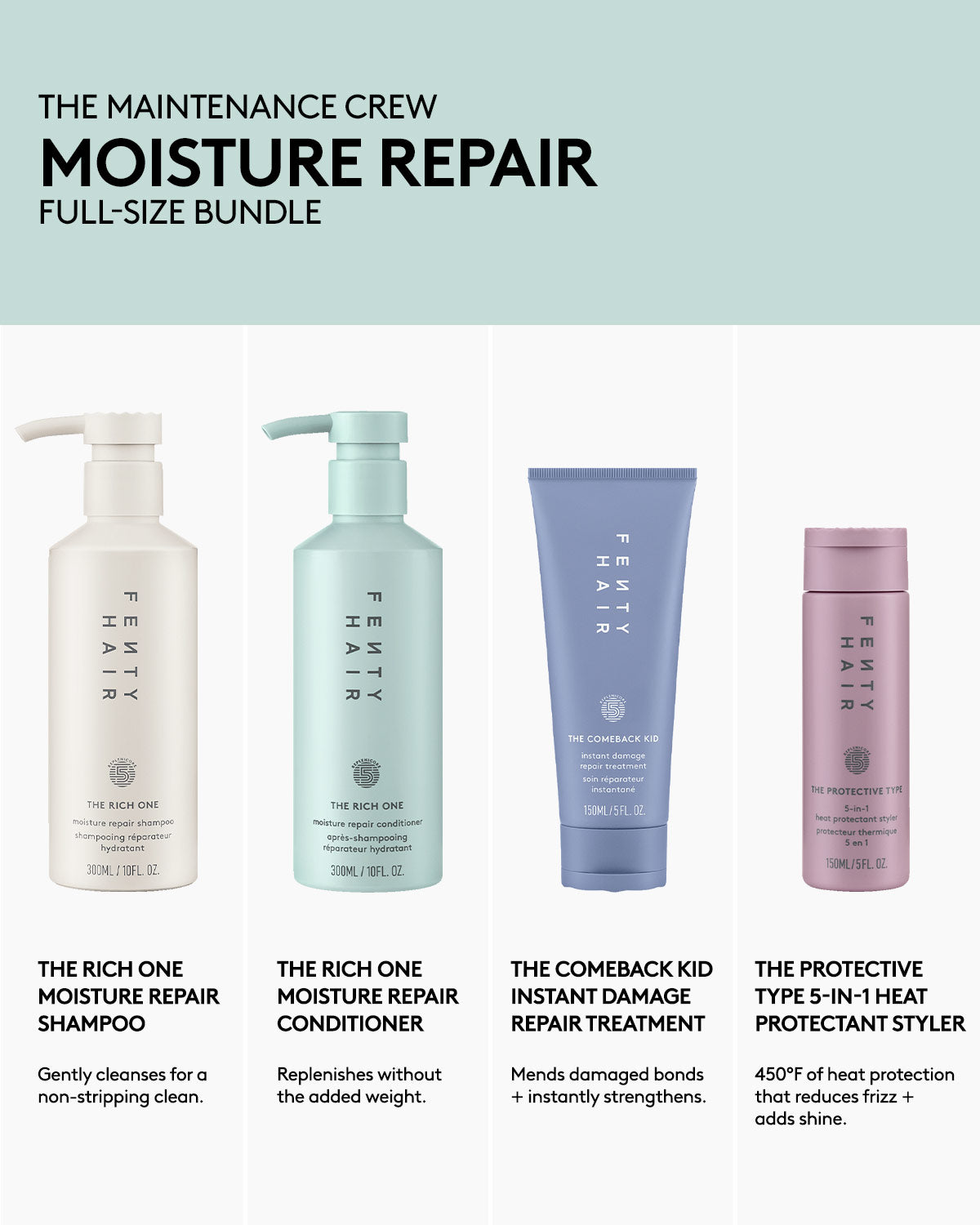 FENTY HAIR ヘアトリートメント Moisture Repair | The Maintenance Crew Bundle| Fenty Hair