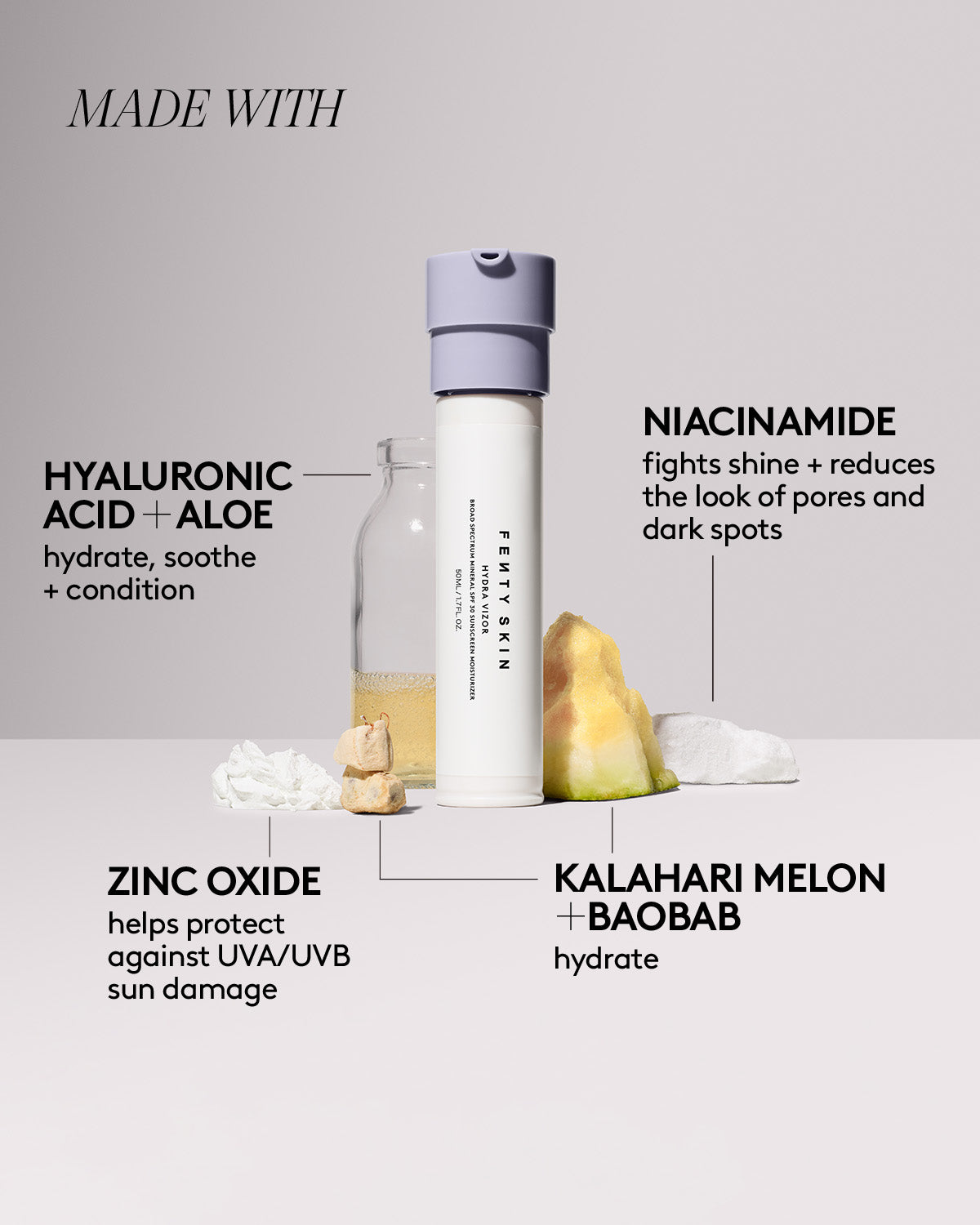 Hydra Vizor Mineral Sunscreen Moisturizer SPF 30 | Fenty Skin