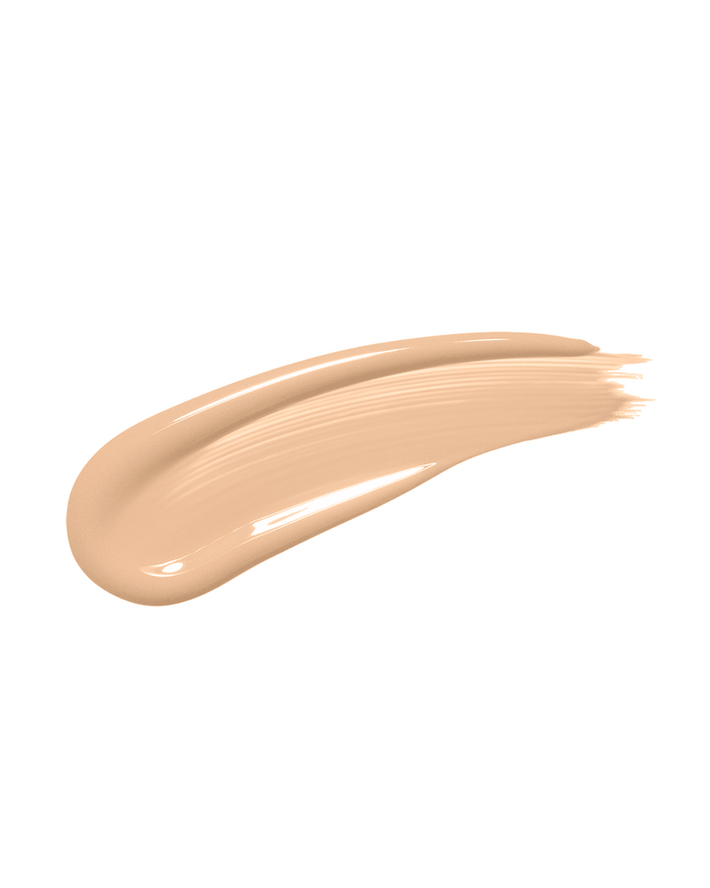A smear of Eaze Drop Blurring Skin Tint in shade 8 on a white background.